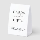 Plaque De Table Cartes et Cadeaux Charmants (Verso)
