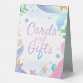 Plaque De Table Cartes et Cadeaux d'anniversaire de Sirène sous la (Verso)