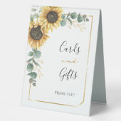 Plaque De Table Cartes et cadeaux de fleurs de tournesol (Recto)