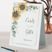 Plaque De Table Cartes et cadeaux de fleurs de tournesol (En SItu (Tableau))