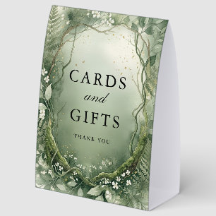 Plaque De Table Cartes et Cadeaux de Mariage à l'Aquarelle Forêt E