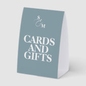 Plaque De Table Cartes et Cadeaux de Mariage Monogramme Classique (Verso)