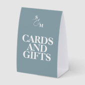 Plaque De Table Cartes et Cadeaux de Mariage Monogramme Classique (Recto)