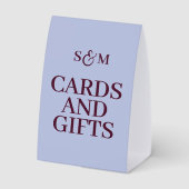 Plaque De Table Cartes et Cadeaux de Mariage Monogramme Classique (Verso)