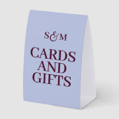 Plaque De Table Cartes et Cadeaux de Mariage Monogramme Classique (Recto)