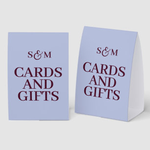 Plaque De Table Cartes et Cadeaux de Mariage Monogramme Classique
