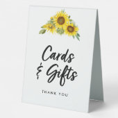 Plaque De Table Cartes et cadeaux de tournesol rustique Mariage (Verso)