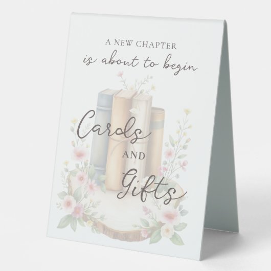 Plaque De Table Cartes et Cadeaux Fleur Sauvage Livre d'Histoires  (Recto)