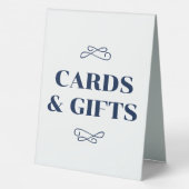 Plaque De Table Cartes et cadeaux florissants de la Marine (Verso)