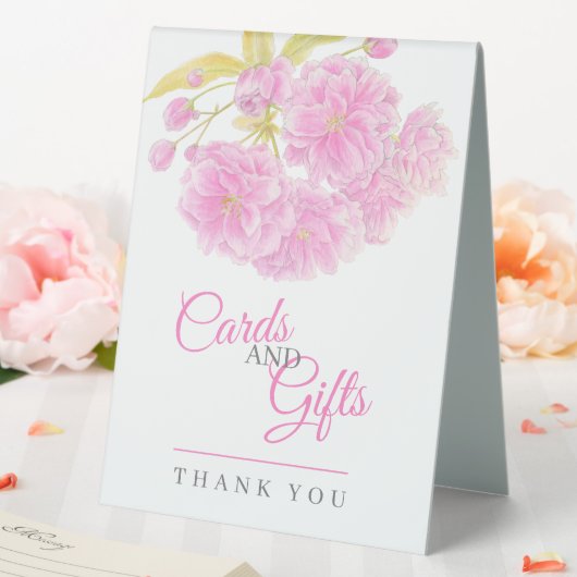 Plaque De Table Cartes et cadeaux mariages de fleurs roses (In SItu (Mariage))