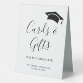 Plaque De Table Cartes et cadeaux simples pour diplômés (Verso)