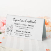 Plaque De Table Cartoon Bride Groom Signature Cocktails Mariage (In SItu (Mariage))