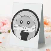 Plaque De Table Cartoon Hamster Scarfed Joy (In SItu (Mariage))