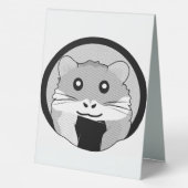 Plaque De Table Cartoon Hamster Scarfed Joy (Verso)