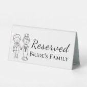 Plaque De Table Cartoon Mariée mariée mariée mariée famille Mariag (Verso)