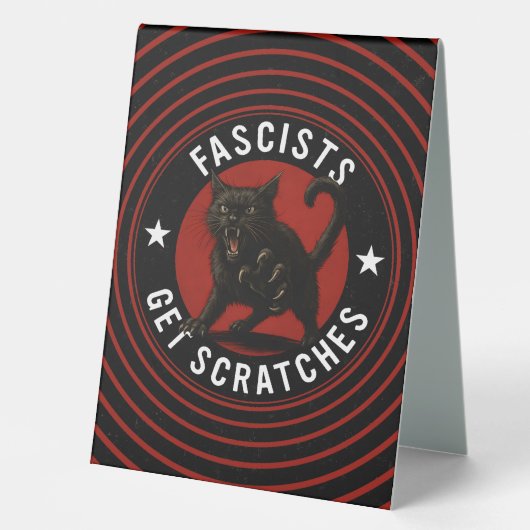 Plaque De Table Cats Against Fascists (Recto)
