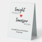 Plaque De Table Ce soir nous mangeons, demain nous faisons le dîne (Recto)