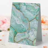 Plaque De Table Celadon Green, Jade Marble, Mint Green Geode   (In SItu (Mariage))