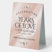 Plaque De Table Célébration élégante du 30e anniversaire de mariag (Recto)