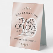 Plaque De Table Célébration élégante du 30e anniversaire de mariag (Verso)