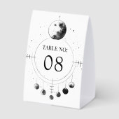 Plaque De Table Celestial Moon Phases Wedding Table Number (Verso)