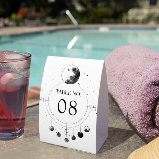 Plaque De Table Celestial Moon Phases Wedding Table Number (InVersositu (sur table))
