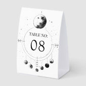 Plaque De Table Celestial Moon Phases Wedding Table Number (Recto)