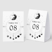 Plaque De Table Celestial Moon Phases Wedding Table Number (Recto/verso)