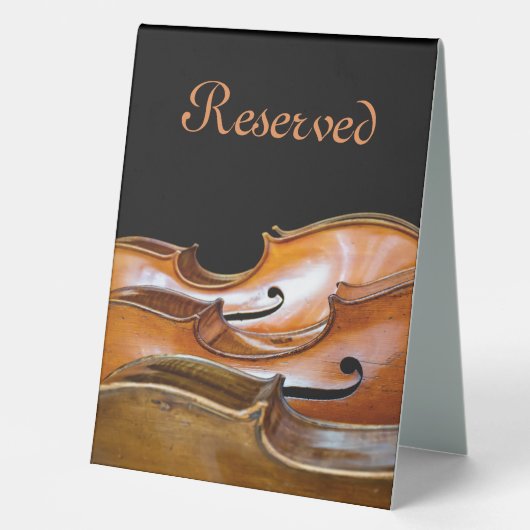 Plaque De Table Cellos réservés (Recto)