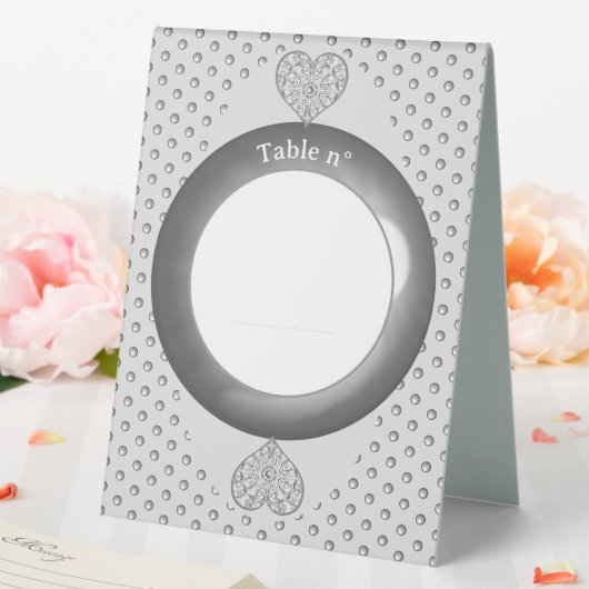 Plaque De Table Céramique gris dentelle (In SItu (Mariage))