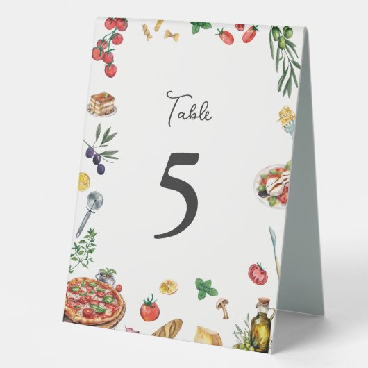 Plaque De Table C'est Amore Italian Table Number (Recto)