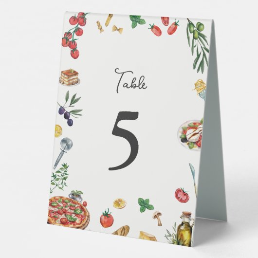Plaque De Table C'est Amore Italian Table Number (Verso)