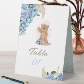 Plaque De Table C'est un garçon ours mignon baby shower bleu (En SItu (Tableau))