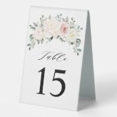 Plaque De Table Champagne Ivory Blush rose Floral Mariage (Verso)