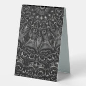 Plaque De Table Charcoal Mandala  Table Tent Sign (Verso)