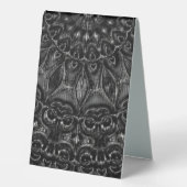 Plaque De Table Charcoal Mandala  Table Tent Sign (Recto)