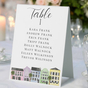 Plaque De Table Charleston Rainbow Row Photo de mariage personnali