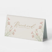 Plaque De Table Charme Élégant Creamy Wild Flower Mariage Siège (Recto)