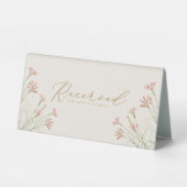 Plaque De Table Charme Élégant Creamy Wild Flower Mariage Siège (Verso)