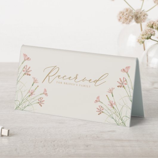 Plaque De Table Charme Élégant Creamy Wild Flower Mariage Siège (En SItu (Tableau))