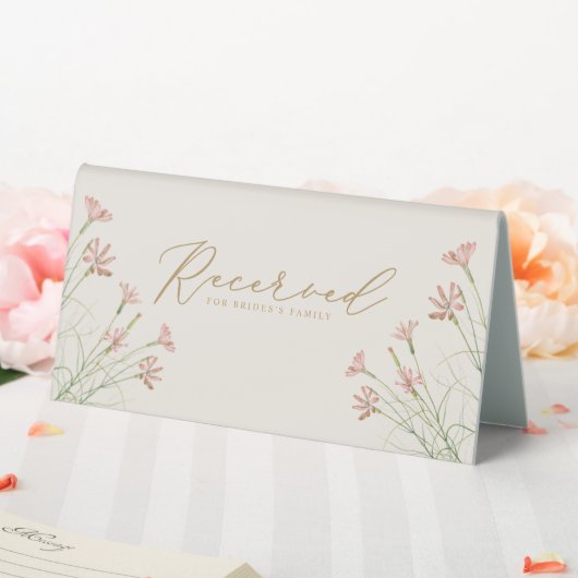 Plaque De Table Charme Élégant Creamy Wild Flower Mariage Siège (In SItu (Mariage))