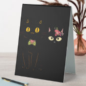 Plaque De Table Charming Black Cats Yellow Eyes (En SItu (Tableau))