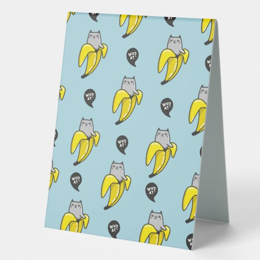Plaque De Table Chat en banane (Recto)