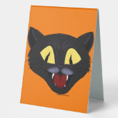 Plaque De Table Chat noir d'Halloween (Recto)