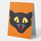 Plaque De Table Chat noir d'Halloween (Verso)