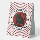 Plaque De Table Chats contre les fascistes (Recto)