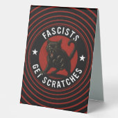 Plaque De Table Chats Contre les Fascistes (Recto)