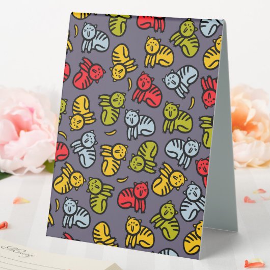 Plaque De Table Chats plus bananes (In SItu (Mariage))