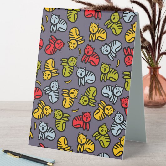 Plaque De Table Chats plus bananes (En SItu (Tableau))