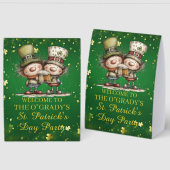 Plaque De Table Cheerful St. Patrick’s Day Party Illustration (Recto/Verso)